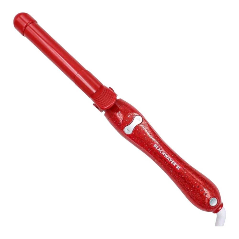 BEACHWAVER B1 Red Glitter Rotating Curling Ceramic Hair New in Box Rare